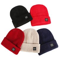 Korean Smiling Face wool Knitted Caps Skullcap Women Mens Caps Autumn Spring Brand Skullies beanies Baggy Melon Cap knit hat