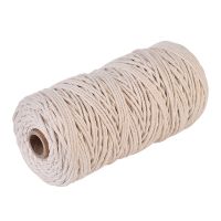 Natural Beige Cotton Twisted Rope Craft Macrame Artisan String Good Quality