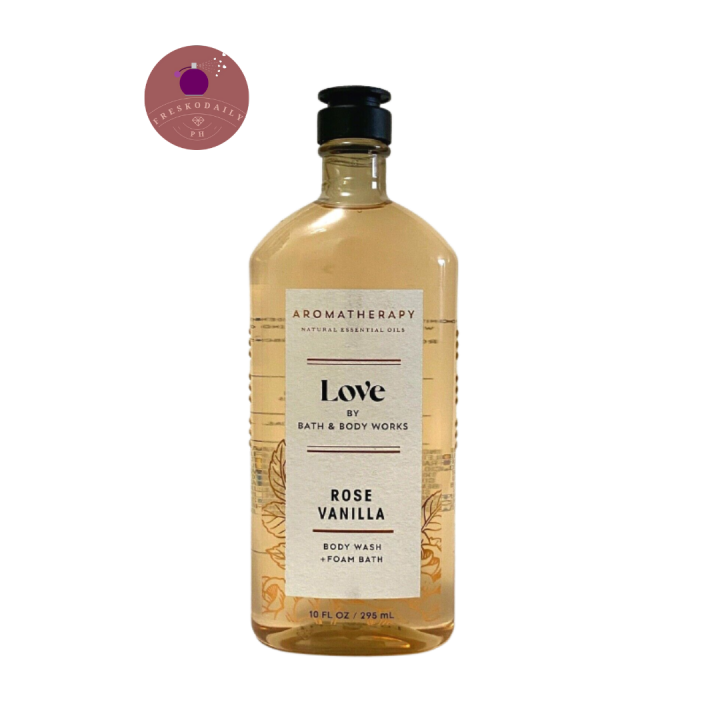 Bath & Body Works AROMATHERAPY ROSE VANILLA Body Wash + Foam Bath