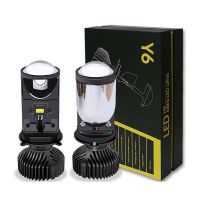 Super Bright Mini Canbus Y6 H4 LED 120W Car Headlight 6500k Lens Auto Lamp H4 12000LM Fog Lights Bulb Bulbs  LEDs  HIDs