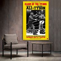 Ali Vs Tyson Poster Muhammad Ali And Mike Tyson Fight Canvas Art and Wall Art Picture Print Modern Family bedroom Decor Posters