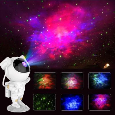 2021D2 Galaxy Projector LED Lamp Starry Sky Night Light Home Bedroom Room Decor Astronaut Lamp Decorative Projector Childrens Gift