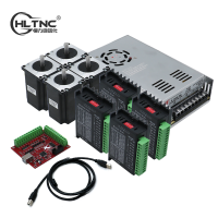 ERTU ชุด4แกน HLTNC 3 CNC Nema 23 2.2N 82มมสเต็ปเปอร์มอเตอร์ไดร์เวอร์ TB6600 DM542 DM556 USB ตัวควบคุม Mach3 LPT + 350W 36V Power PSU ขายดี