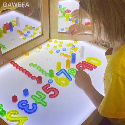 เคส Montessori Mainan Matematika Meja Cahaya Menghitung Bahan Nomor Transparan untuk Anak-Anak 3 Tahun Sumber Dpaya Pendidikan K2664H