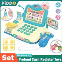 Pretend Cash Register Pretend Play Calculator Cash Register Toy Children Girl Store Playset With Lights And Sounds Set Gifts