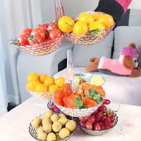 [COD] Fruit plate snacks living room coffee net red creative fashion plastic multi-layer fruit home new candy