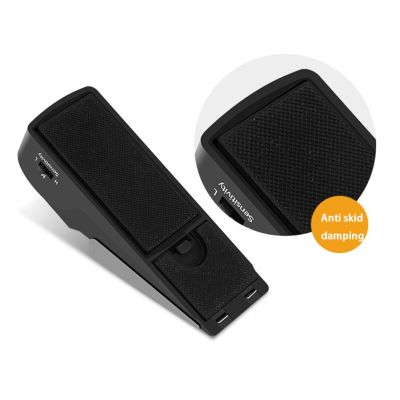 【LZ】₪◇□  Wedge-shaped Alarm Anti-theft Door Stopper Block Alarm Wireless Stainless Steel Cover Small Sensitivity Portable for Apartment