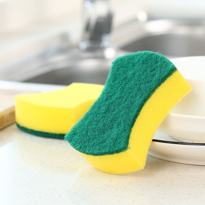 double-sided-decontamination-cleaning-sponge-scouring-pad-kitchen-dishwashing-brush-pot