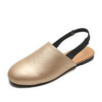 New Arrival Kids Slipper Spring Summer Gold White Brown Leather Sling Back For Boys Girls Size 21-42