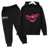 Poppy Playtime Boys Clothing Sets Cotton Sport Suit Girl Boys Huggy Wuggy Sweatshirt Pant 2pcs Set Costumes Kids Clothes Horror