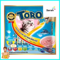 ขนมแมวเลีย TORO TUNA PLUS FIBER แพ็ก 25 ชิ้นLICKABLE CAT TREAT TORO TUNA PLUS FIBER 25PCS **ของแท้100%**