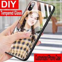 ร้อน hanoe413 - / DIY Custom Photo เคสโทรศัพท์กระจกนิรภัย Soft Edge Case สำหรับ iPhone 14 12 13 Mini 11 Pro XS MAX X XR 6 6S 7 8 Plus SE 2ฝาครอบ