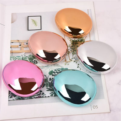 Travel Elegant Pebble Exquisite Ultra-thin Mirror Contact Lens Case Cosmetic Contact Box