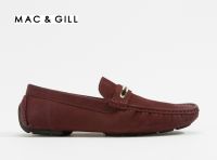Mac&amp;Gill Howard Men Loafer Leather Shoes in Maroon color รองเท้าโลฟเฟอร์ผู้ชายหนังแท้สำสีแดง