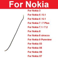 เสาอากาศรับสัญญาณสายเคเบิ้ลยืดหยุ่นสำหรับ Nokia 3 5 6 5.1 6.1 7 7.1 7.2 8 9 Plus X3 X7 X6 X5สัญญาณ Wifi เฟล็กซ์ริบบอนอะไหล่ทดแทน LPX3765ชิ้นส่วนอะไหล่