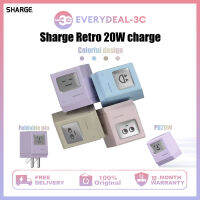 Shargeek/shareek Retro 20W S020ที่ชาร์จความเร็วสูง1พอร์ตประเภท C 20W Pd/qcp/fcp/pe BH12T