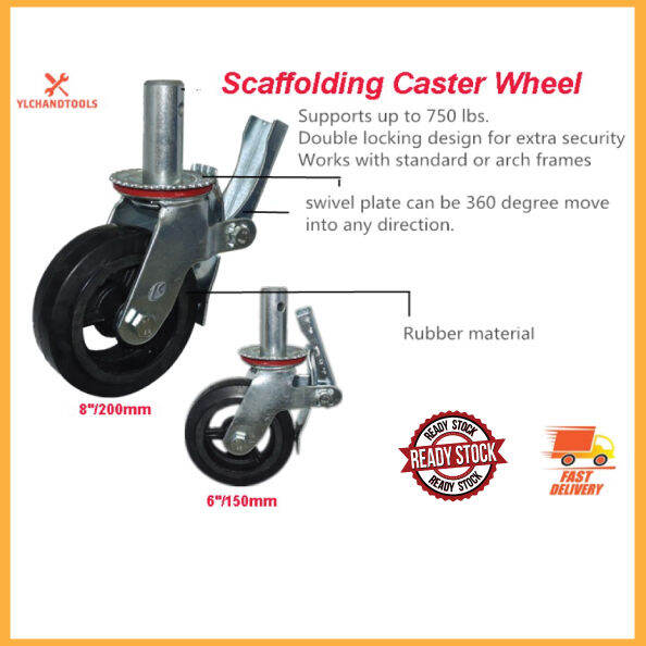 6'' & 8'' HEAVYDUTY SCAFFOLDING CASTER WHEEL Lazada