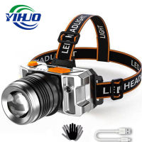 New Strong Light Induction Headlamp Usb Rechargeable Headlamp Zoom Led Glaring Headlamp Waterproof Portable Remote Outdoor Lamp-CHN