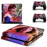 สติกเกอร์ PS4 Stranger Things Play Station 4 Skin PS 4สติ๊กเกอร์สติ๊กเกอร์ฝาครอบสำหรับคอนโซลและตัวควบคุมเกม PlayStation 4 PS4