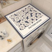 Printed Square Washing Machine Dust Covers Nappa Mat Furniture Cover Drying Pad Refrigerator Protector Cleaning Home Decor Rug