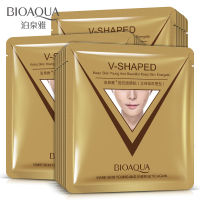 แผ่นมาร์คหน้าเรียวรูปตัววี BIOAQUA V-SHAPED MASK บำรุงผิวใส ขาวเนียน กระชับผิว