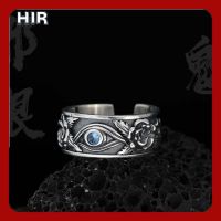 Hir-S925เงินไทย Eye Of Horus แหวนผู้ชายบุคลิกภาพ Retro God Omniscient แหวน Rose ดอกไม้เปิดแหวนเงินแฟชั่นใหม่ Amulet แหวน