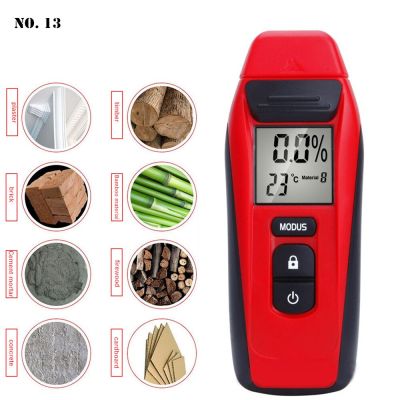 【Customer favorite】 LCD Digital Wood Hygrometer เครื่องวัดความชื้นและอุณหภูมิไม้เครื่องมือวัดผนังไม้ชื้นวัสดุก่อสร้าง