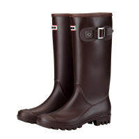 BOU021 แฟชั่นกันน้ำฝนกันน้ำผู้ใหญ่หัวเข็มขัดหัวเข็มขัดยาวหลอด Martin BOOTS Snow รองเท้าบู๊ตรถจักรยานยนต์