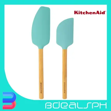 KitchenAid Classic Bamboo Spatula Set, set of 2, Pistachio