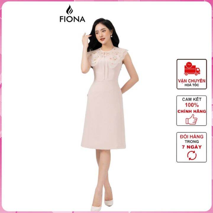 Đầm dáng A sát nách cổ vuông phối cổ rời bằng organza FIONA ...