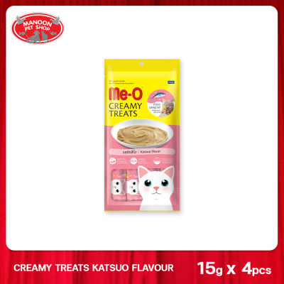 [MANOON] ME-O Creamy Tuna with Katsuo Flavor มีโอ ครีมมี่ ทรีต รสคัตสึโอะ ขนาด 60 กรัม