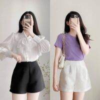 Lady style puffy tafta shorts for women, wide spread tube, Korean fashion high-end womens shorts