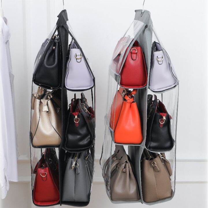 dustproof-six-layer-double-sided-dormitory-wardrobe-hanging-fabric-storage-bag-multi-functional-handbag-storage-hanging-bag