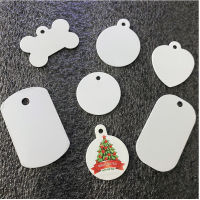 Sublimation Dog Tag Aluminum Id Cat Tags Accessories Address Tag For Dogs 2-sides Heat Transfer Printing Blank Nameplates