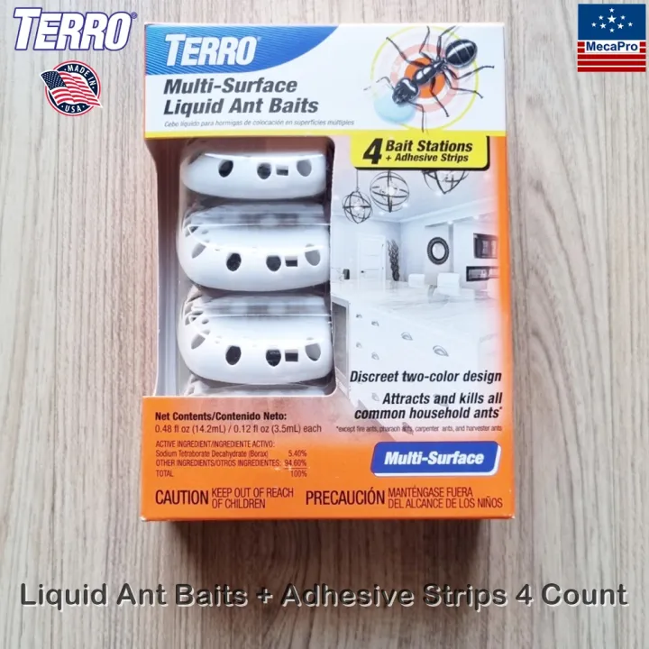 TERRO® T334B Liquid Ant Baits for Multi Surface 4 Bait Stations