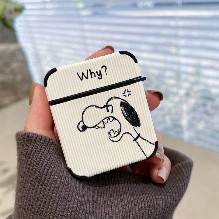 เคสหูฟังแอร์พอตส์-airpods-1-2-3-สนูปปี้โกรธ-การ์ตูน-ป้องกันการชนกัน-หูฟังเคสป้องกัน-tpuนุ่มนิ่ม-case