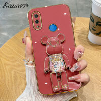 Kanavi เคสโทรศัพท์กันกระแทกซิลิโคนนิ่ม,เคสโทรศัพท์ปิดขอบแฟชั่นเคลือบตรงสำหรับ Huawei Nova 3i Nova 4E Nova 5T Nova 5i Nova 6 SE 7i Nova 7 SE หรูหราเคสมือจับสำหรับโทรศัพท์มือถือหมีรุนแรง