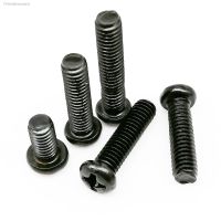 ❉▣❐ 50pcs M1 M1.2 M1.4 M1.6 M2 M2.5 M3 M3.5 M4 GB818 Mini Small Micro Black Steel Cross Recessed Phillips Pan Round Head Screw Bolt