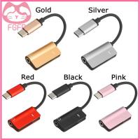 FGFR USB-C ชาร์จสายอะลูมิเนียมอัลลอยด์ถึง3.5มม. ชนิด C อะแดปเตอร์หูฟัง AUX สายสัญญาณเสียง2 In 1สายส่งสัญญาณเสียงสเตอริโอ