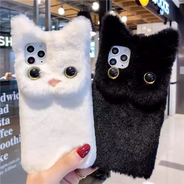 Winter Warm Plush Cute Girl Phone Case For Iphone 13 12 11 Pro Max Xs Max Xr X Cute Cat Furry Fluffy Fur Cover For Iphone 6 6s 7 8 Plus Cases Lazada Ph