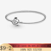 Alice in Wonderland Cheshire Cat Clasp Bracelet 100 925 Sterling Silver Moments Bangle Bracelet Fit European Charms Diy Jewelry