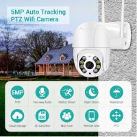 กล้องวงจรปิดไร้สาย icsee wifi ความคมชัด 5MP Outdoor ทนแดดทนฝนIP66 หมุนได้360องศา มีระบบai พูดคุยโต้ตอบได้ กลางคืนภาพสี