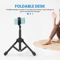 Foldable Tripod Desktop Microphone Stand Holder for Podcasts, Online Chat, Conferences, Lectures,Meetings, and More