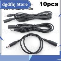 Dgdfhj Shop 10pcs DC Power supply Cable Female to Male Plug connector wire Extension Cord Adapter 5.5x2.1mm For 12V strip light Camera