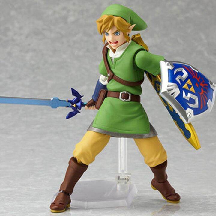 zzooi-the-legend-of-zelda-skyward-sword-14cm-link-action-figure-figma-153-changeable-accessories-pvc-model-anime-games-childrens-gift