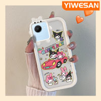 YIWESAN เคสสำหรับ Realme C30 C30s Narzo 50i ชั้นหนึ่งลายการ์ตูนน่ารักทำนองของฉัน Kuromi ซิลิโคนนิ่มเคสโทรศัพท์โปร่งใสกันกระแทกเคสป้องกันเลนส์กล้องปิศาจน้อยน่ารัก