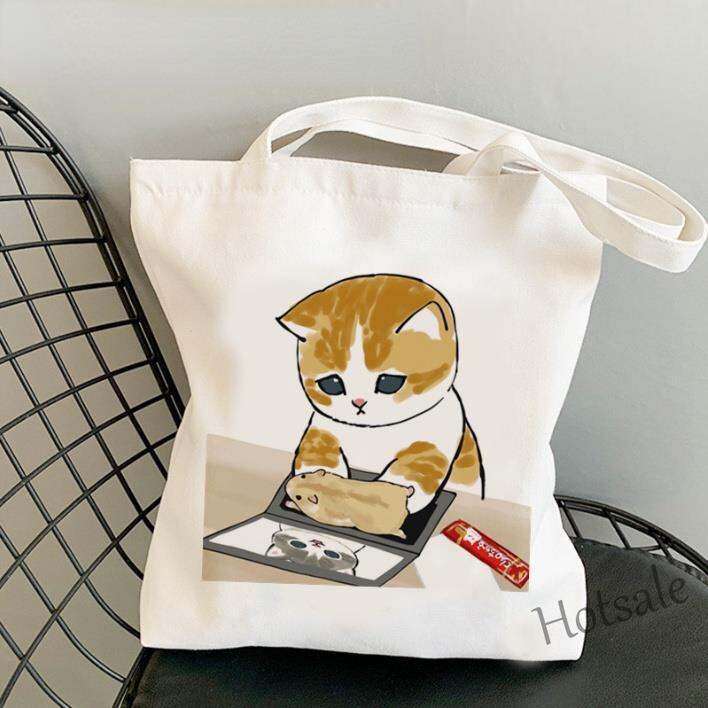 hot-sale-c16-cute-cat-print-personality-canvas-tote-bag-student-shoulder-bag-and-womens-casual-shopping-bag