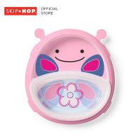 Skip Hop Zoo Smart Serve Plate &amp; Bowl ชุดจานชาม สำหรับเด็ก พร้อมอุปกรณ์ 3 ชิ้น สามารถประกอบและถอดแยกชิ้นได้