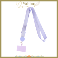 Valitoo สายโทรศัพท์สายคล้องแบบคาดตัวแบบปรับได้สำหรับโทรศัพท์มือถือ,สร้อยคอแบบถอดได้สายคล้องกำไลเชือกเส้นใหญ่แบบแขวนผ้าไนล่อนสายโทรศัพท์ S