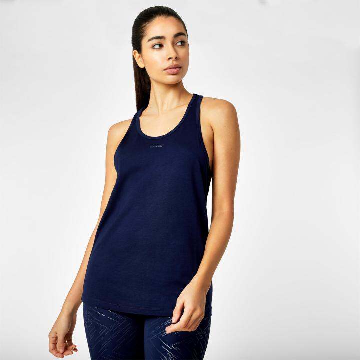 USA Pro Womens Classic Racer Back Sports Tank (Navy) Sports Direct